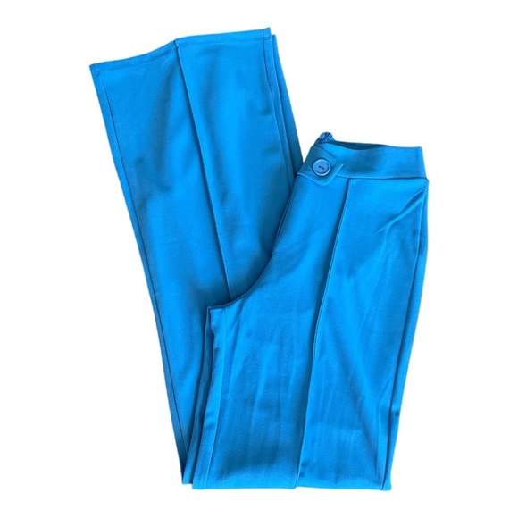 Fashion Nova Slate Blue Wide Leg Dress Pants Size M - Picture 1 of 3